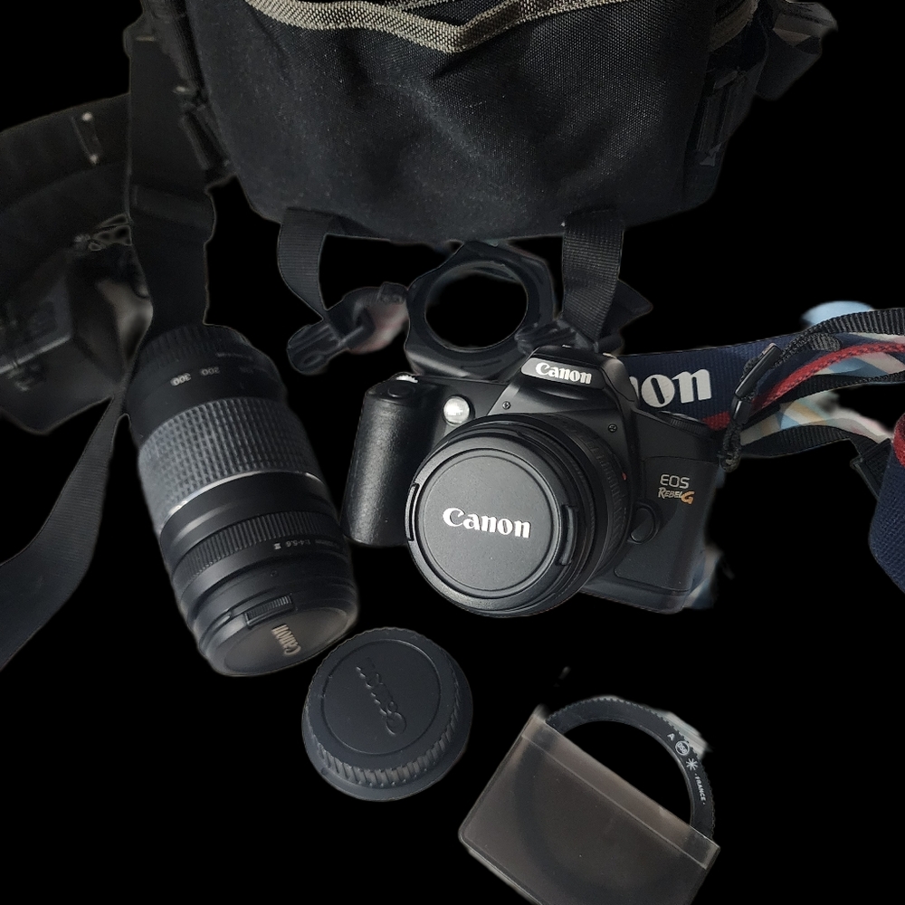 Canon Black EOS Camera with Extra Lens Set